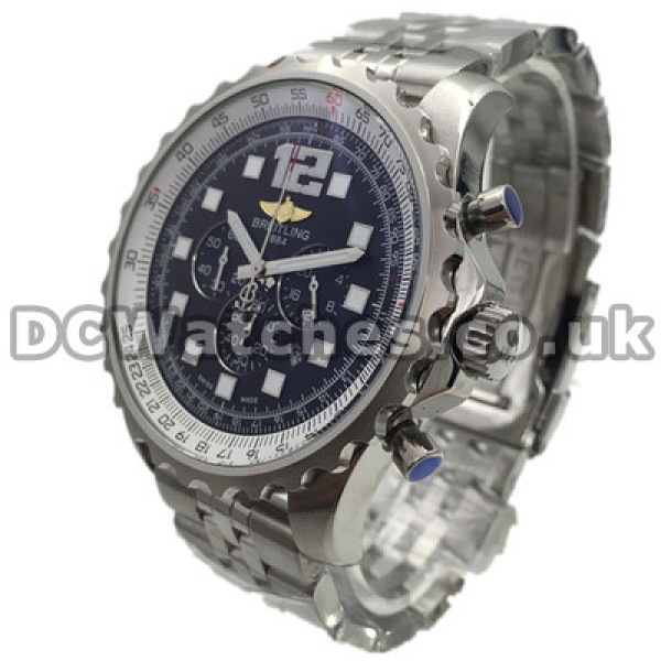 Quartz Swiss Breitling Aerospace Black Dials Fake Watches With Silver Hands For UK Sale