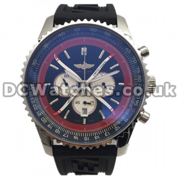 Special Black Dials Swiss Breitling SuperOcean Heritage Copy Watches With White Sub-dials
