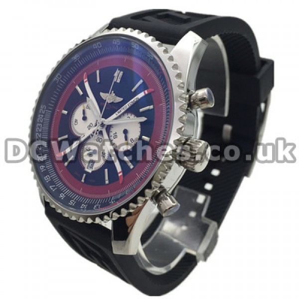 Special Black Dials Swiss Breitling SuperOcean Heritage Copy Watches With White Sub-dials