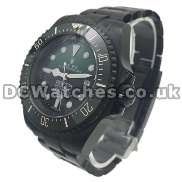 Powerful Waterproof Rolex Deepsea Green Ceramic Bezels Fake Watches With Green & Black Dials