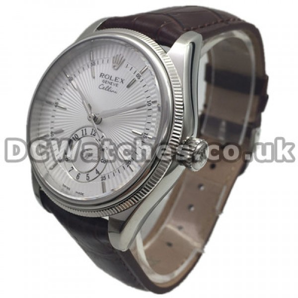 Classic Steel Cases 39MM Rolex Cellini Copy Watches For UK With White Dials