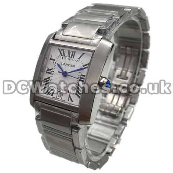 Sturdy High-quality 28MM Cartier Tank Francaise Copy Watches With Steel Cases And Bracelets