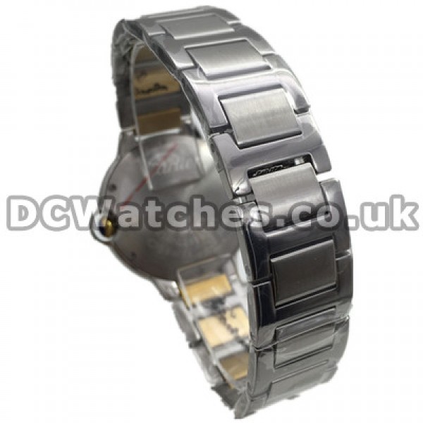 Best Steel & White Gold Cases Ballon Bleu De Cartier Replica Watches With White Dials UK