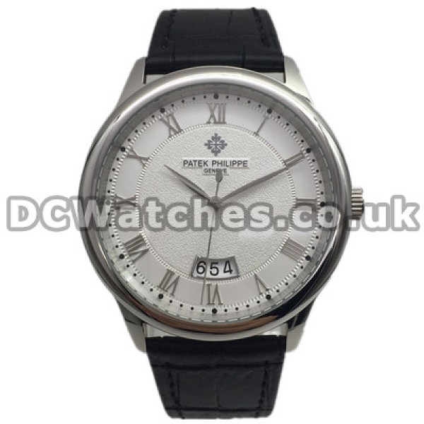 Roman Numerals UK Patek Philippe Calatrava Replica Watches With White Dials