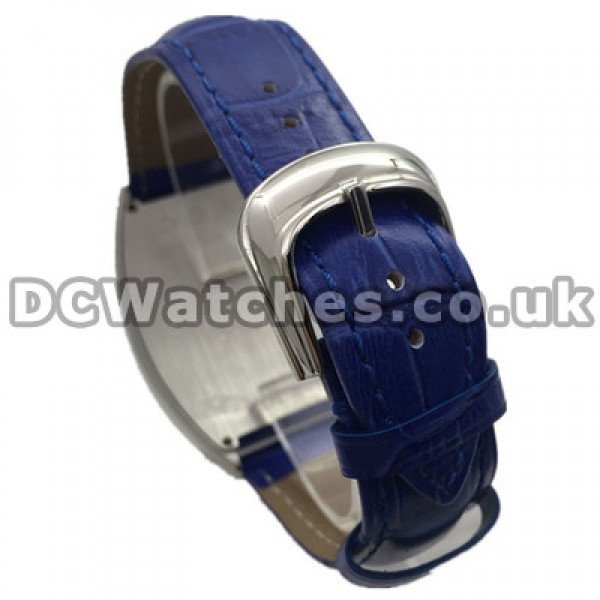 Popular Blue Dials UK Franck Muller Crazy Hours Replica Watches With Blue Crocodile Straps