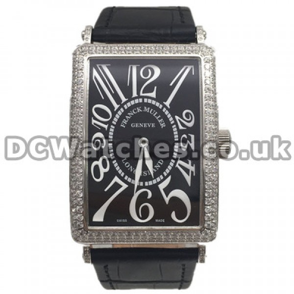 Fashionable Swiss Franck Muller Long Island Copy Watches With Steel Cases Set Auger
