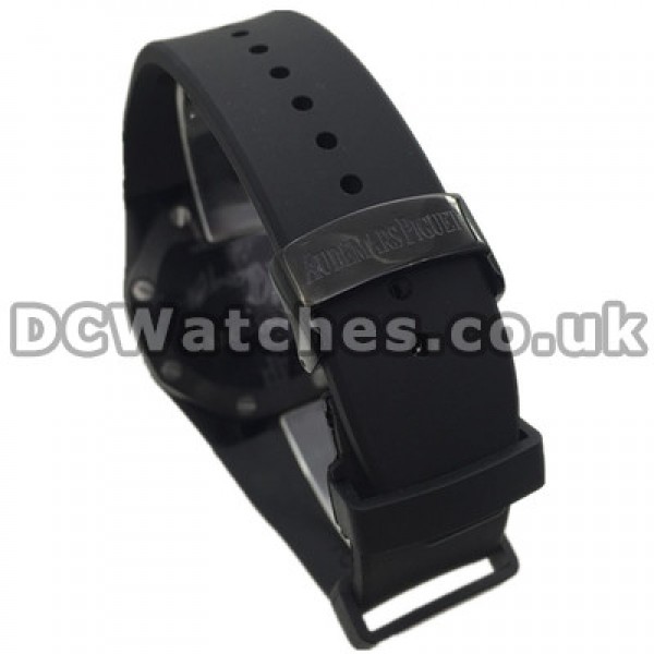 Cool Black Dials UK Arabic Numerals Audemars Piguet Royal Oak Offshore Copy Watches With Black Steel Cases