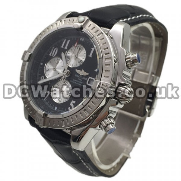 Functional Quartz Arabic Numerals Breitling Chronomat Evolution Copy Watches With Sturdy Steel Cases