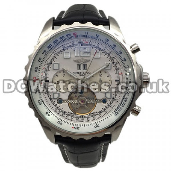 High-tech UK Black Straps 44MM Breitling Aerospace Copy Watches With Steel Cases