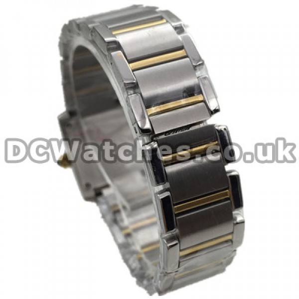 Female Swiss Cartier Tank Francaise Replica Watches With Popular Yellow Gold & Steel Cases