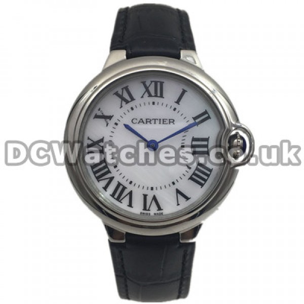 Popular Sale Swiss Ballon Bleu De Cartier Copy Watches 36MM With Steel Cases And Silver Dials