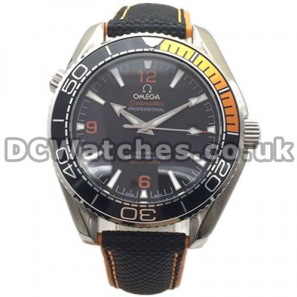 Colorful Orange Arabic Numerals Swiss Omega Planet Ocean Copy Watches With Steel Cases Online