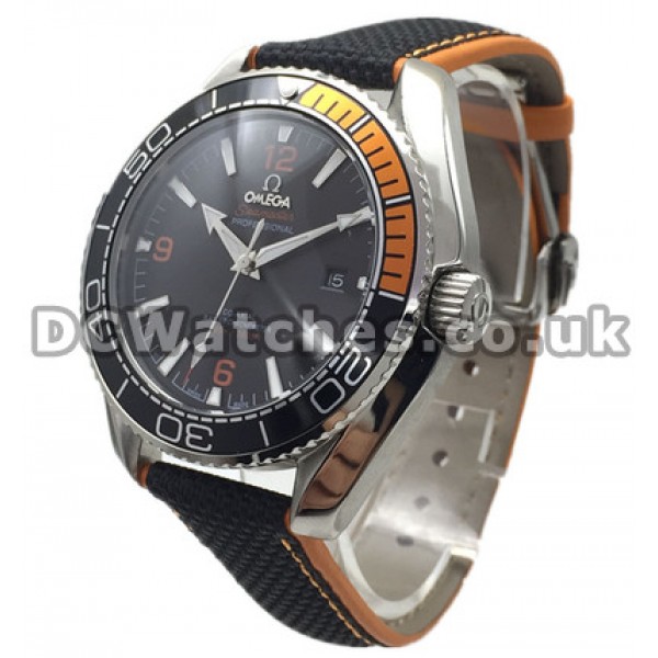 Colorful Orange Arabic Numerals Swiss Omega Planet Ocean Copy Watches With Steel Cases Online