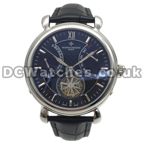 Powerful 44MM Automatic Movements Vacheron Constantin Overseas Copy Watches With Steel Cases