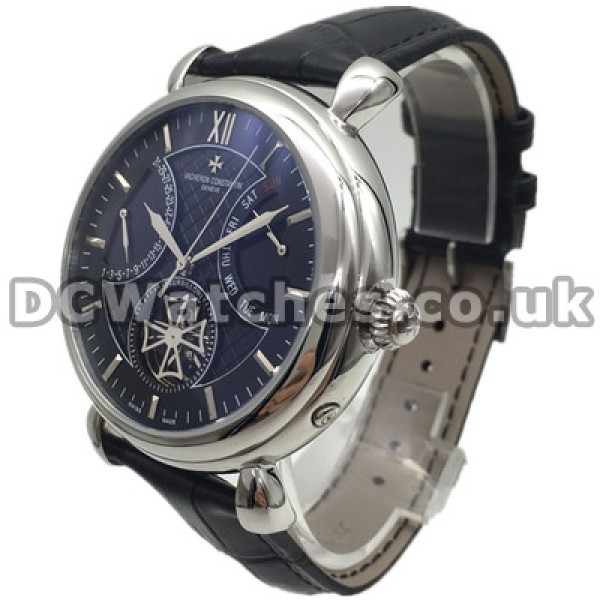 Powerful 44MM Automatic Movements Vacheron Constantin Overseas Copy Watches With Steel Cases