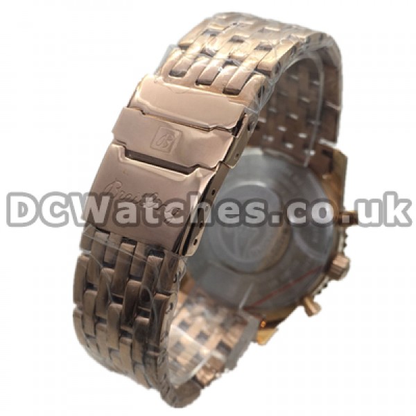 Valuable Rose Gold Steel Cases 46MM Breitling Navitimer Copy Watches With Coffee Dials