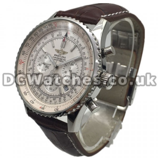 Powerful White Dials Male Breitling Navitimer Replica Watches With Steel Cases Sale