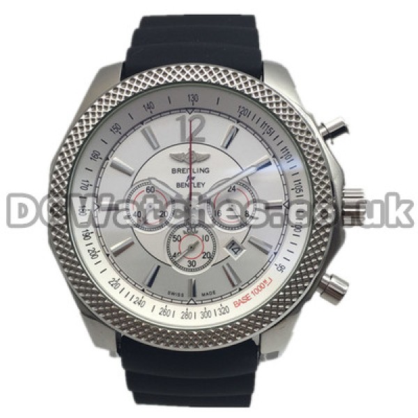 Professional 49MM Quartz Movements Breitling Bentley Fake Watches With Steel Cases
