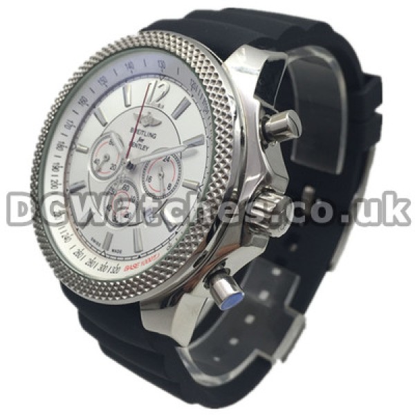 Professional 49MM Quartz Movements Breitling Bentley Fake Watches With Steel Cases