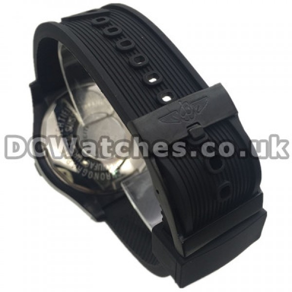 Solid Black Steel Cases Male 49MM Breitling Avenger Seawolf Fake Watches With Black Dials
