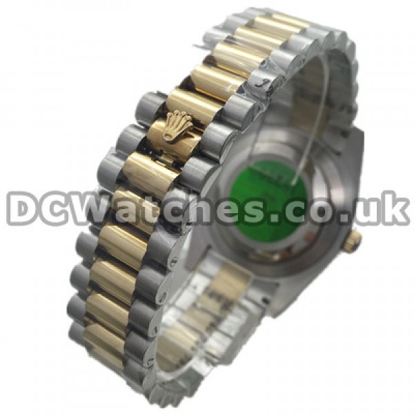 Valuable Gold Dials 41MM Rolex Day-Date II Fake Watches With Diamond Hour Markers UK