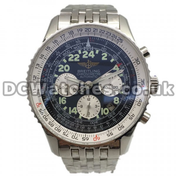 Functional Black Dials Breitling Navitimer Replica Watches With Steel Bracelets For Men