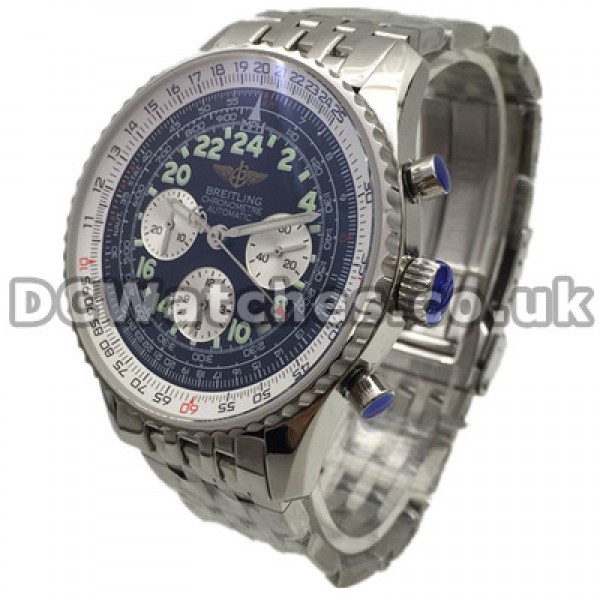 Functional Black Dials Breitling Navitimer Replica Watches With Steel Bracelets For Men