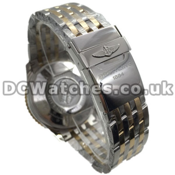 Fashionable Gold & Steel Bracelets And Cases Breitling Navitimer Copy Watches With Gold Hands