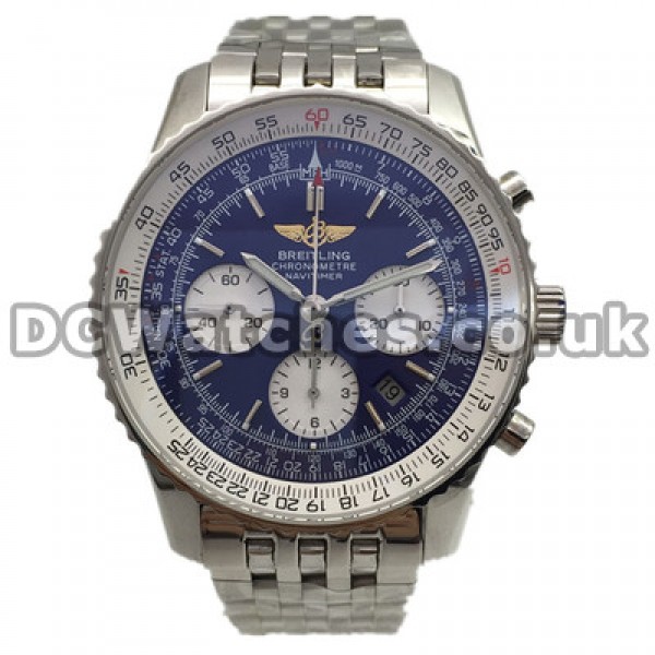 Top Swiss Automatic Movements Breitling Navitimer Replica Watches With Blue Dials