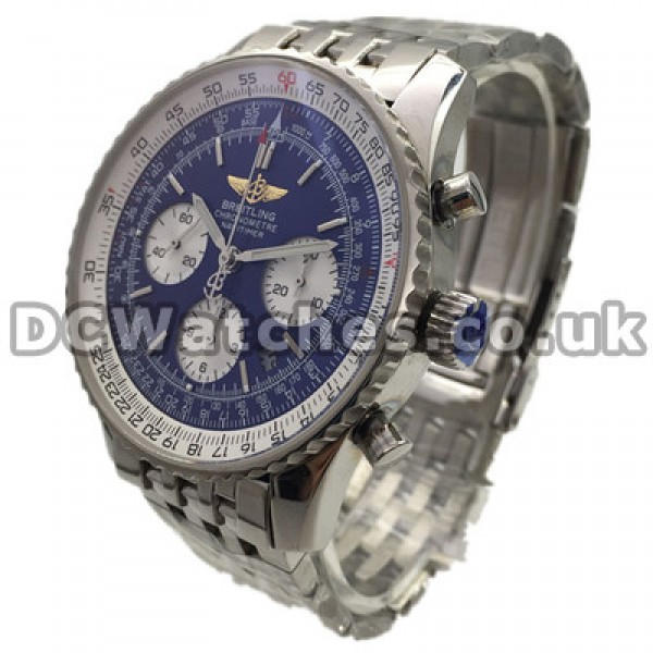Top Swiss Automatic Movements Breitling Navitimer Replica Watches With Blue Dials