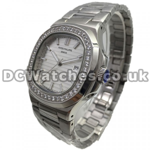 Steady Quartz Movements Patek Philippe Nautilus Copy Watches With White Dials Sale