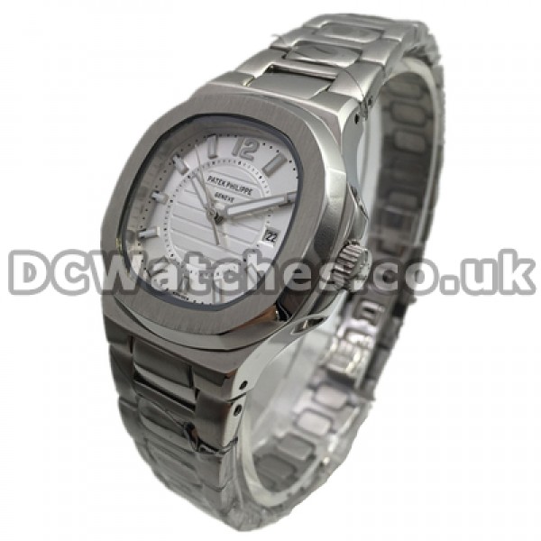 Practical Steel Cases And White Dials Patek Philippe Nautilus Replica Watches For Women Online