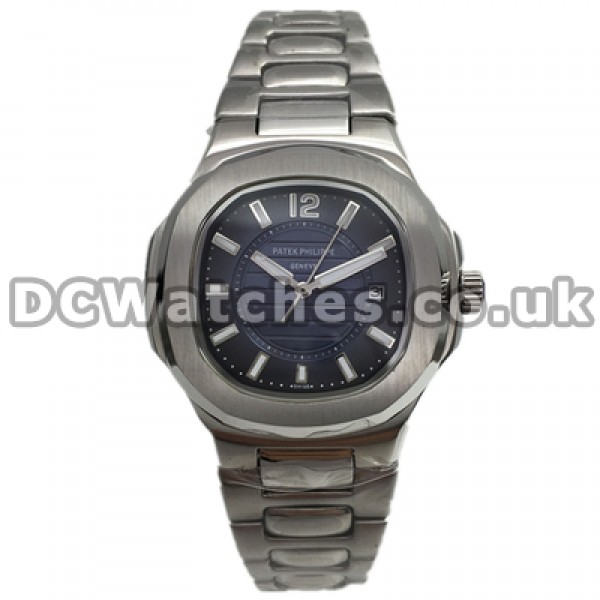 Charming Quartz Movements 34MM Patek Philippe Nautilus Copy Watches With Steel Cases For Women
