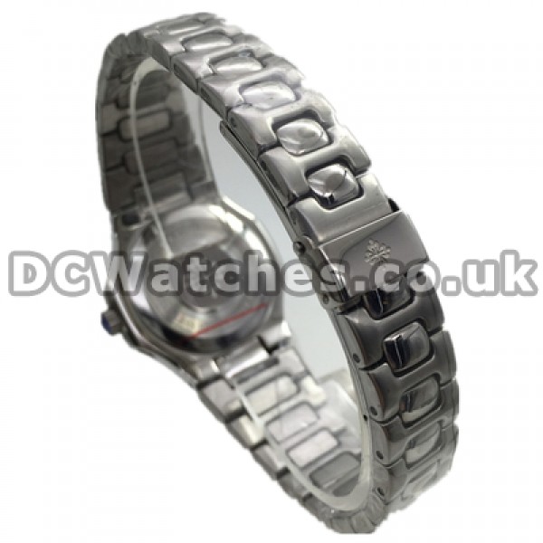 Elegant Swiss Female Steel Bracelets Patek Philippe Nautilus Replica Watches With Black Dials Online