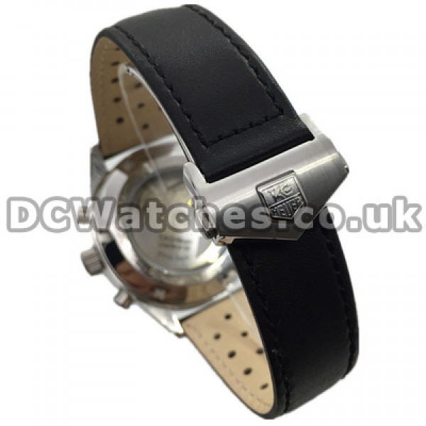 Comfortable Black Leather Straps Automatic Tag Heuer Carrera Copy Watches Sale For Men