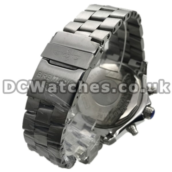 Fashionable 48.4MM White Dials Breitling Super Avenger Copy Watches With Steel Bracelets Sale