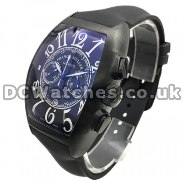 Mysterious Swiss Black Dials Franck Muller Mariner Copy Watches With Black Steel Cases