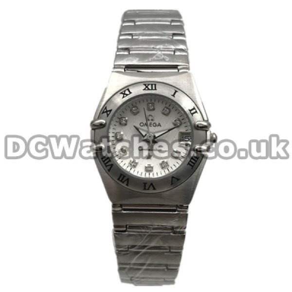 Female 22.5MM Omega Constellation Mini Fake Watches With Steel Bracelets And Cases