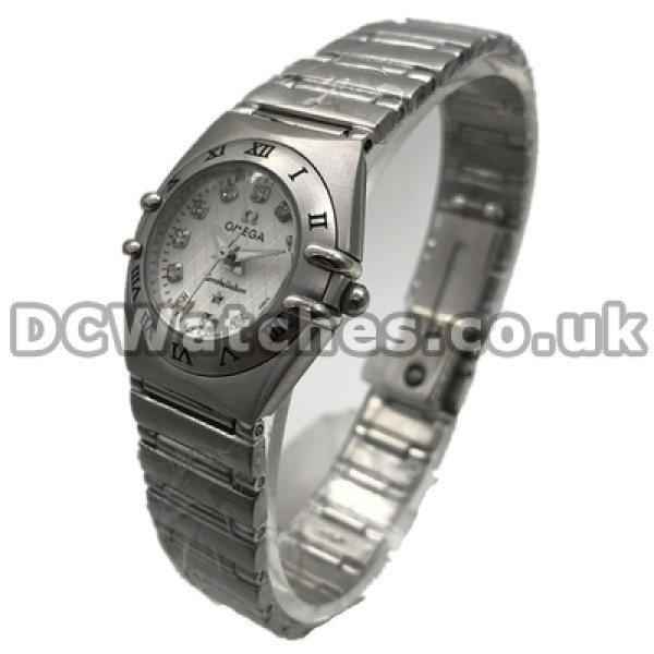 Female 22.5MM Omega Constellation Mini Fake Watches With Steel Bracelets And Cases