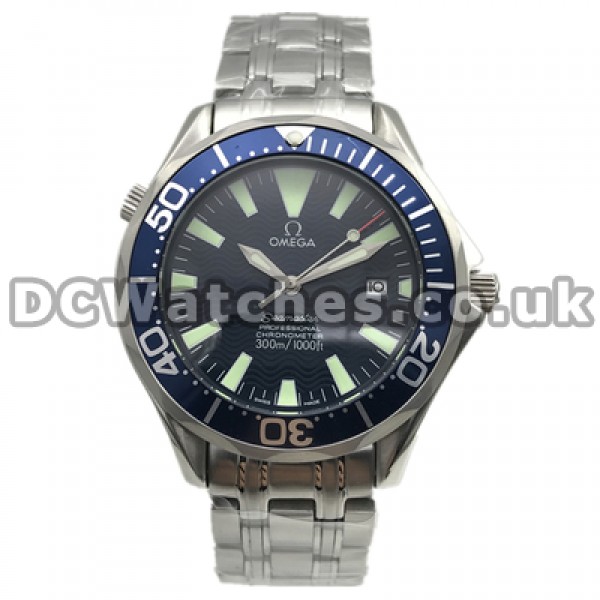 Attractive Blue Bezels And Dials Omega Seamaster 300M Copy Watches Sale For Men