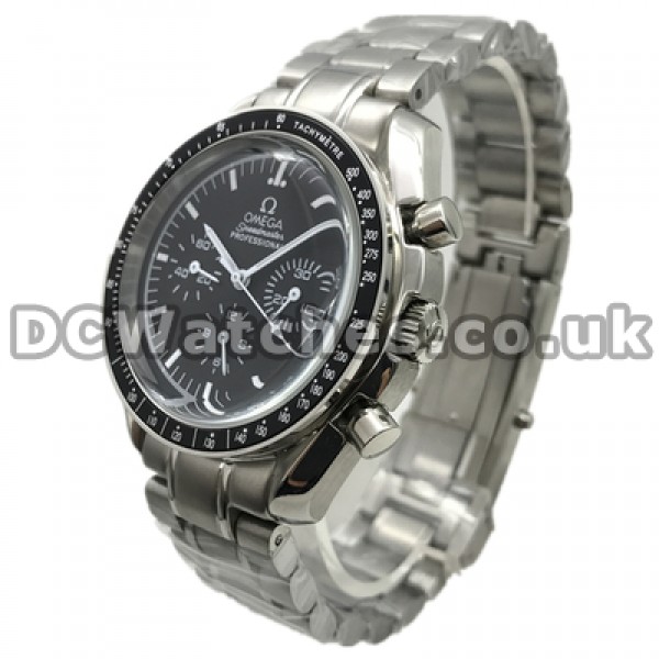 Swiss Functional 42MM Replica Omega Speedmaster Moonwatches With Black Dials