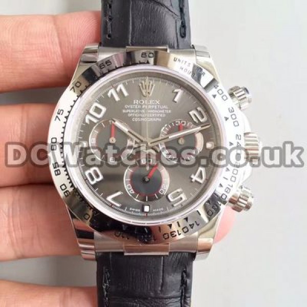 Modern Grey Dials And White Arabic Numerals Rolex Daytona 7750 Copy Watches For Men