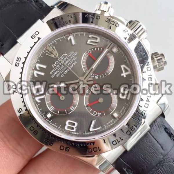Modern Grey Dials And White Arabic Numerals Rolex Daytona 7750 Copy Watches For Men