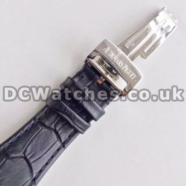 Durable Steel Cases Audemars Piguet Royal Oak Fake Watches With Black Dials For Sale