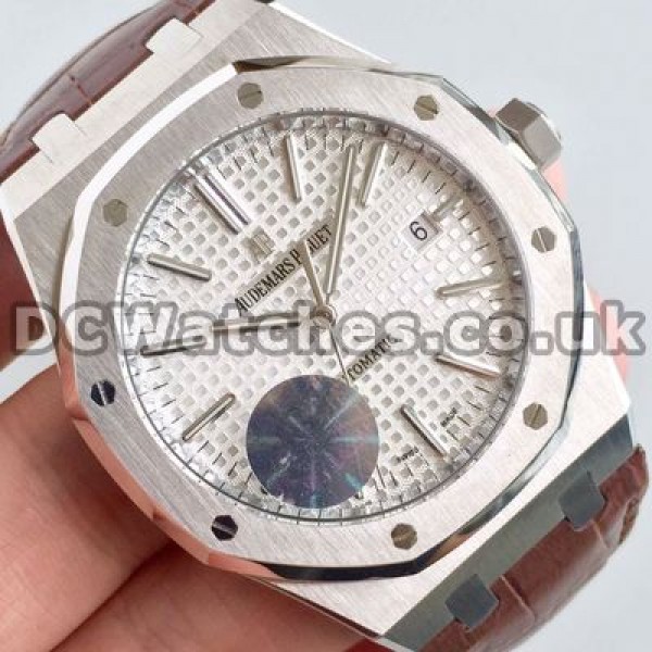 Graceful White Dials Audemars Piguet Royal Oak Copy Watches With Sturdy Steel Cases