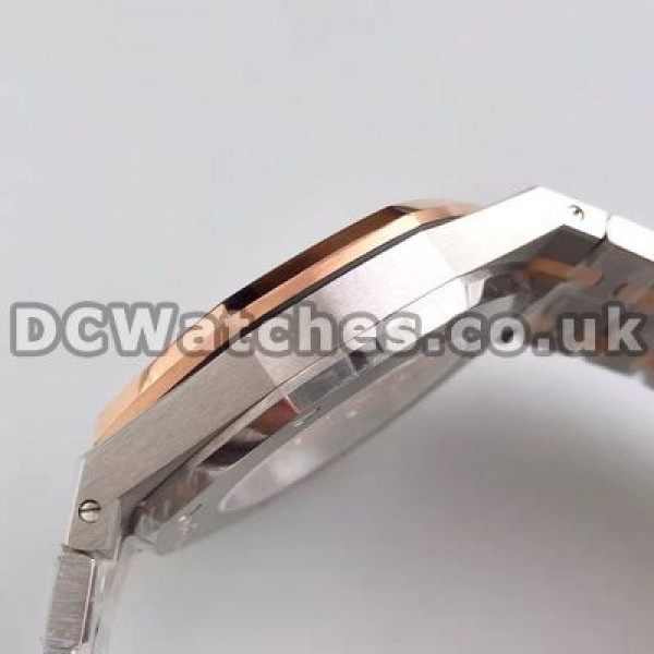 Classic Black Dials Audemars Piguet Royal Oak Fake Watches With Rose Gold Bezels Sale