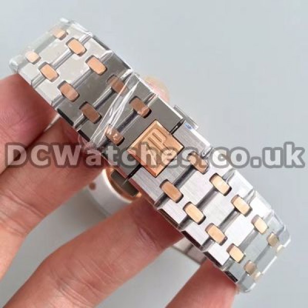 Classic Black Dials Audemars Piguet Royal Oak Fake Watches With Rose Gold Bezels Sale