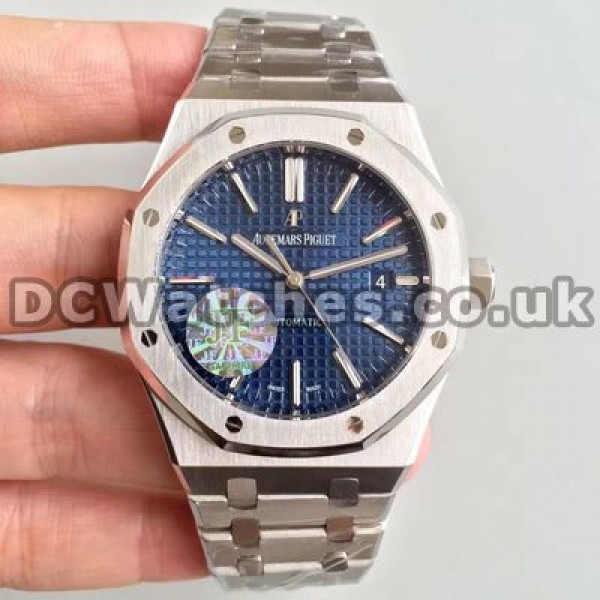 Enchanting Blue Dials And Steel Cases Audemars Piguet Royal Oak Fake Watches For Sale