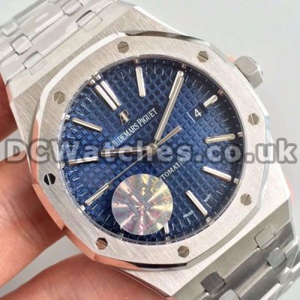 Enchanting Blue Dials And Steel Cases Audemars Piguet Royal Oak Fake Watches For Sale