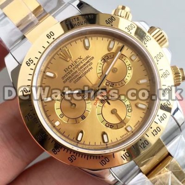 Valuable Gold Dials And Swiss Automatic Movements Male Rolex Daytona 7750 Replica Watches Sale
